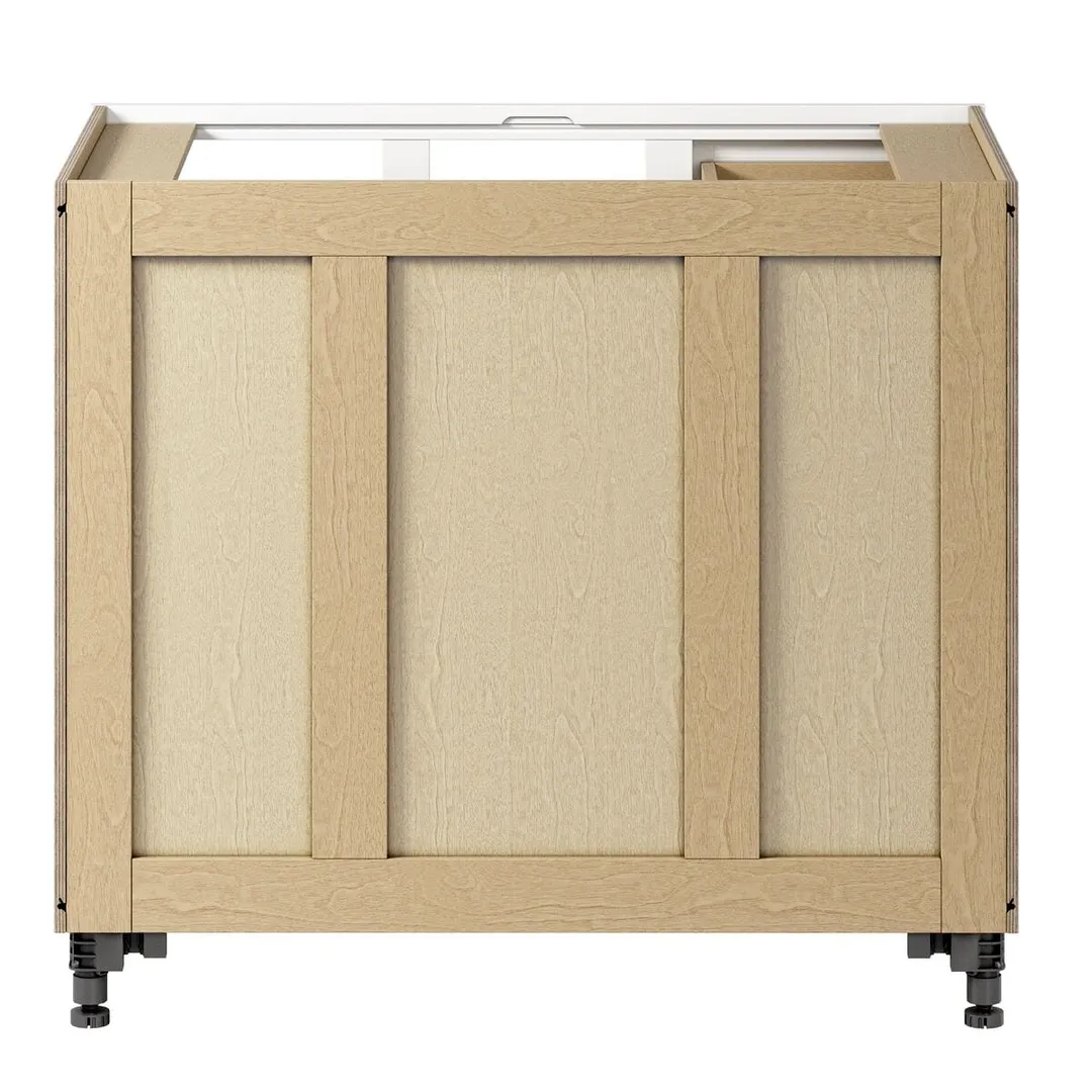 Whalen CLICK-IT Enfield 36-in W x 34.5-in H x 24-in D Classic White Birch Blind Corner Base Ready To Assemble Plywood Cabinet (Raised Panel Shaker Style), photo 5 of 10