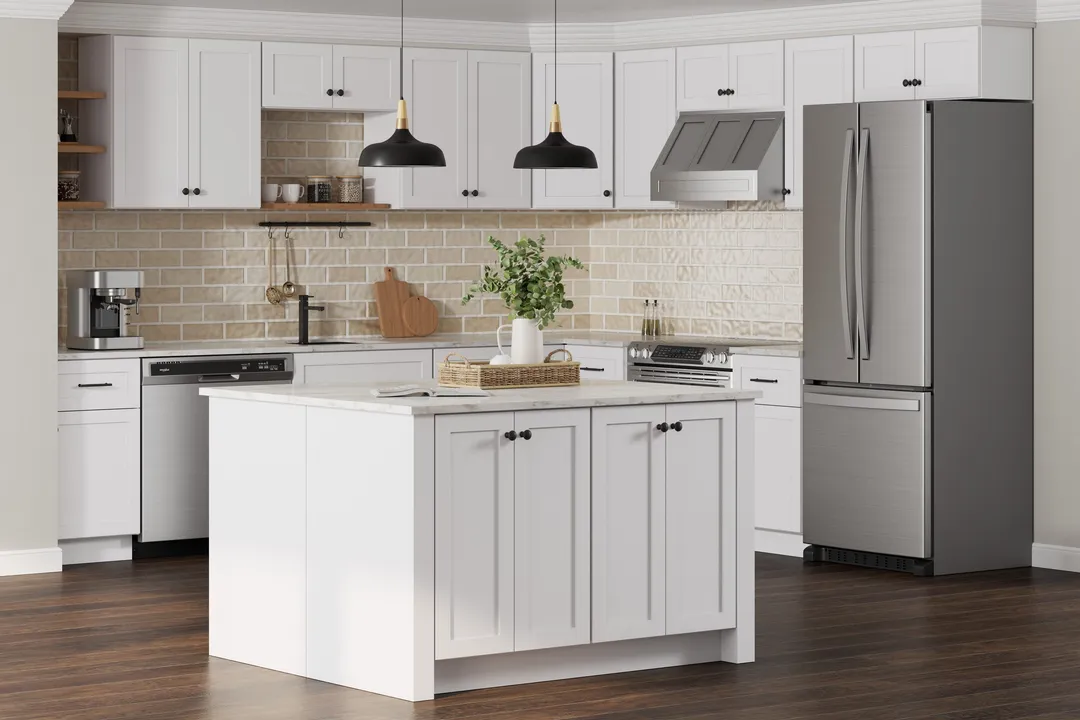 Whalen CLICK-IT Enfield 18-in W x 55.5-in H x 24-in D Classic White Birch Pantry Ready To Assemble Plywood Cabinet (Raised Panel Shaker Door Style), photo 7 of 10