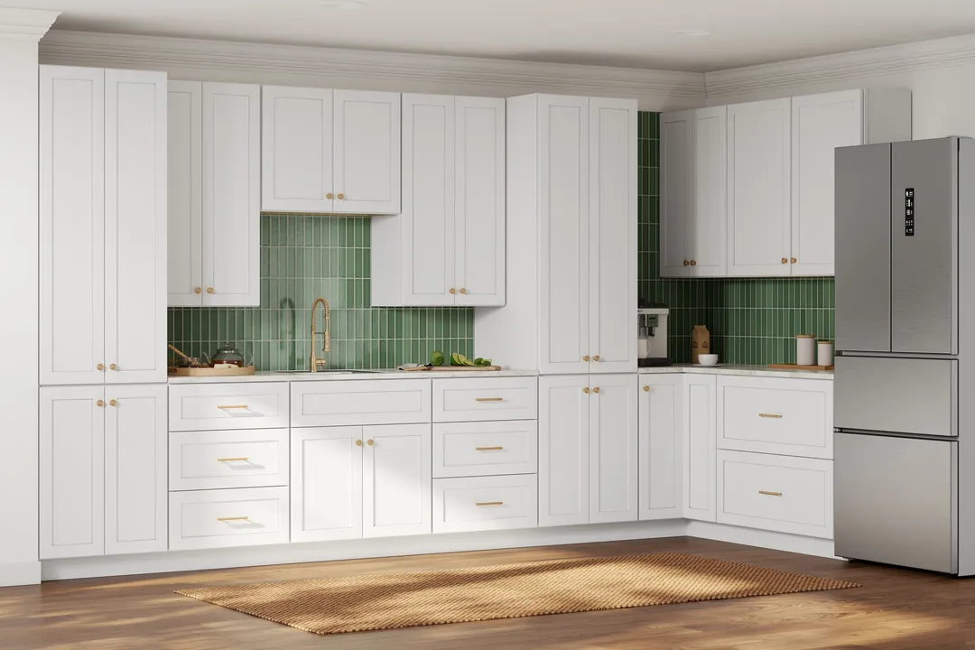 Whalen CLICK-IT Enfield 36-in W x 36-in H x 12-in D Classic White Birch Wall Ready To Assemble Plywood Cabinet (Raised Panel Shaker Door Style), photo 6 of 10