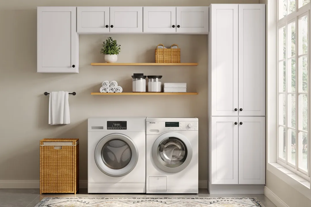 Whalen CLICK-IT Enfield 24-in W x 34.5-in H x 24-in D Classic White Birch Base Ready To Assemble Plywood Cabinet (Raised Panel Shaker Door Style), photo 11 of 16
