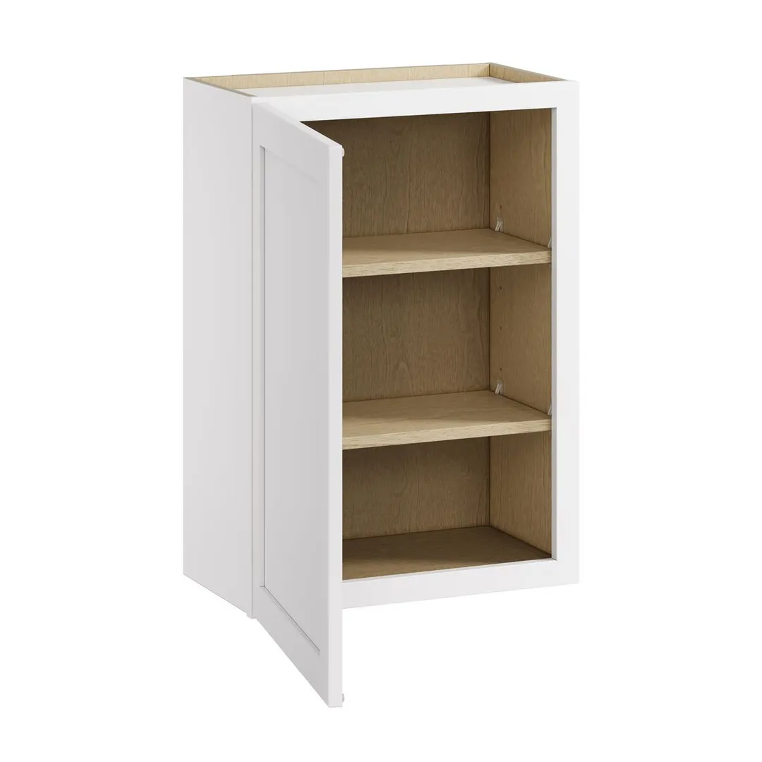 Whalen CLICK-IT Enfield 21-in W x 30-in H x 12-in D Classic White Birch Wall Ready To Assemble Plywood Cabinet (Raised Panel Shaker Door Style), photo 4 of 13
