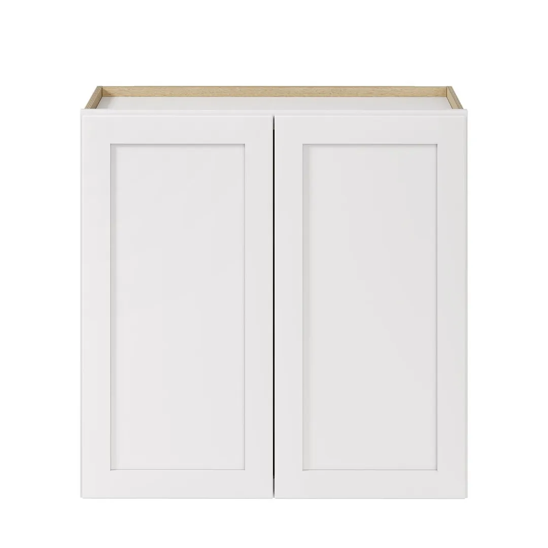 Whalen CLICK-IT Enfield 30-in W x 30-in H x 12-in D Classic White Birch Wall Ready To Assemble Plywood Cabinet (Raised Panel Shaker Door Style), photo 9 of 14