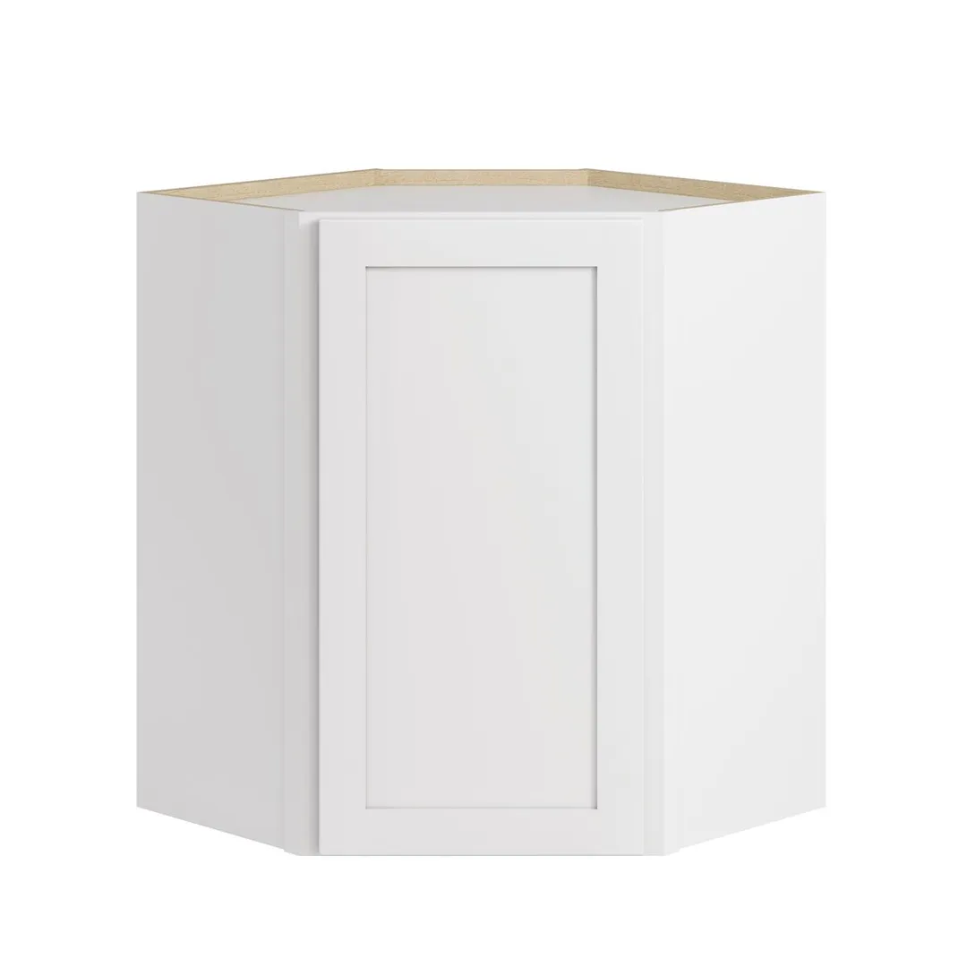 Whalen CLICK-IT Enfield 24-in W x 30-in H x 24-in D Classic White Birch Diagonal Corner Wall Ready To Assemble Plywood Cabinet (Raised Panel Shaker Style), photo 8 of 12
