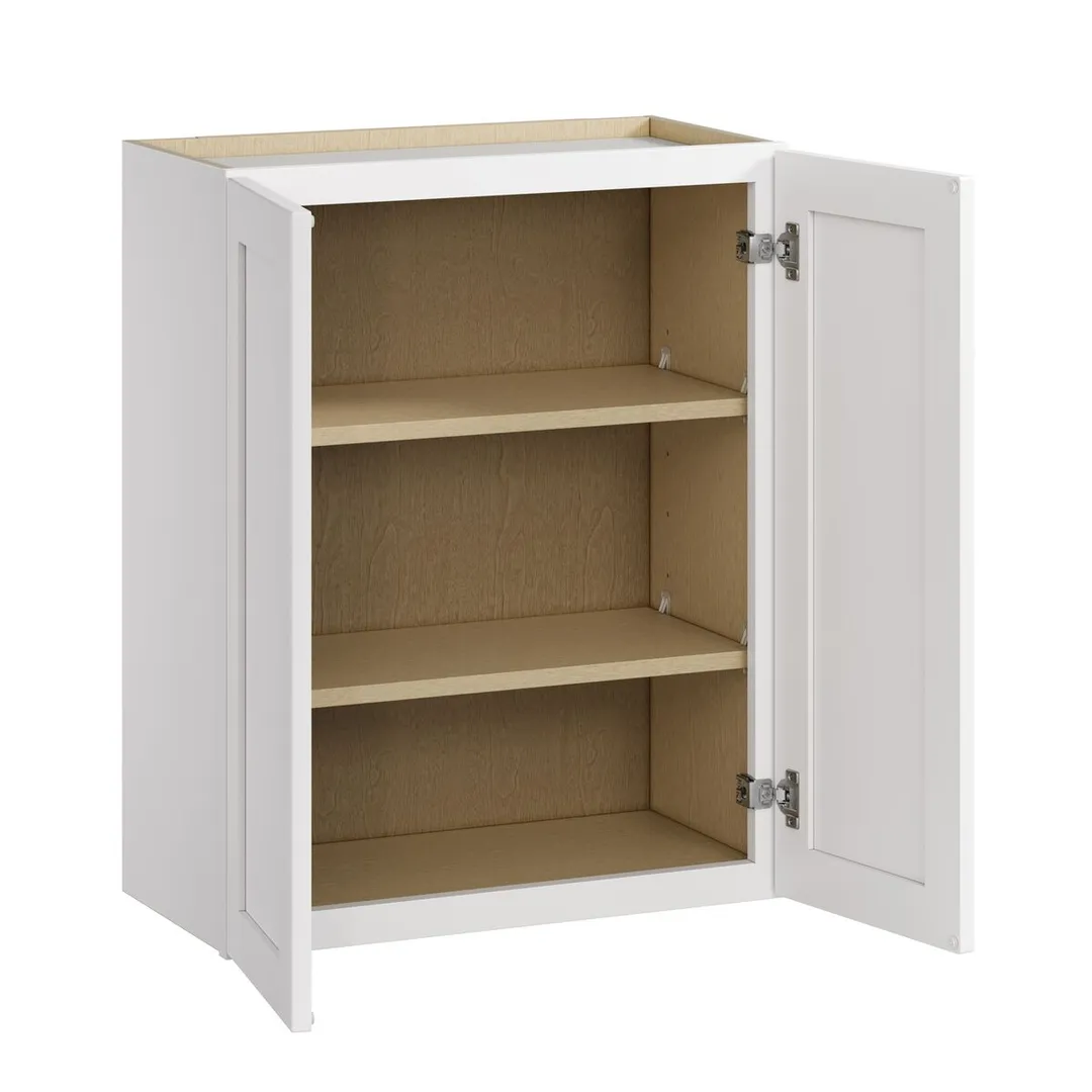 Whalen CLICK-IT Enfield 24-in W x 30-in H x 12-in D Classic White Birch Wall Ready To Assemble Plywood Cabinet (Raised Panel Shaker Door Style), photo 4 of 10