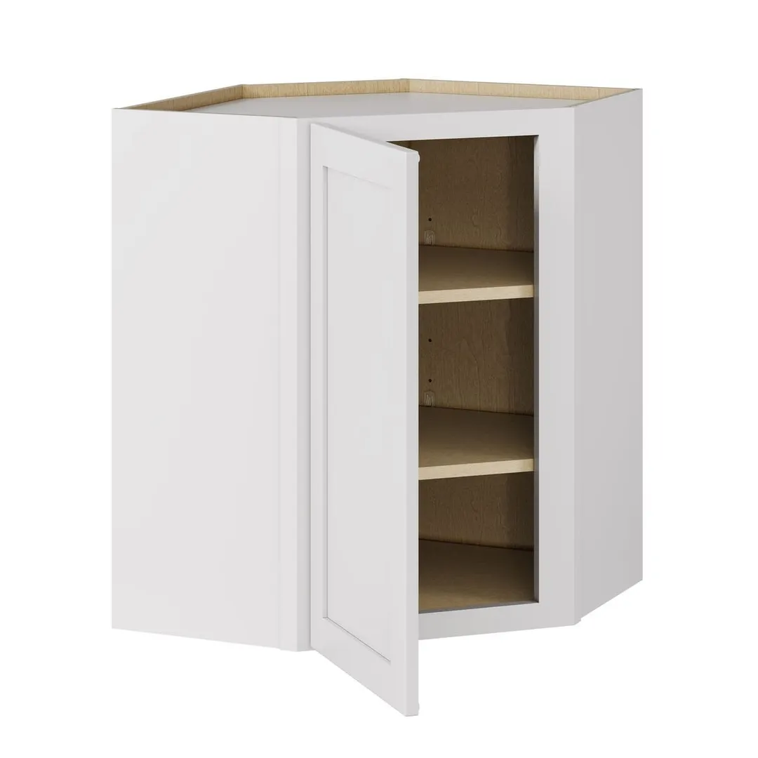 Whalen CLICK-IT Enfield 24-in W x 30-in H x 24-in D Classic White Birch Diagonal Corner Wall Ready To Assemble Plywood Cabinet (Raised Panel Shaker Style), photo 4 of 12