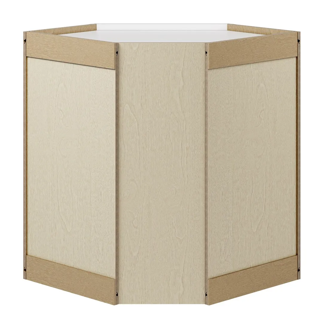 Whalen CLICK-IT Enfield 24-in W x 30-in H x 24-in D Classic White Birch Diagonal Corner Wall Ready To Assemble Plywood Cabinet (Raised Panel Shaker Style), photo 11 of 12