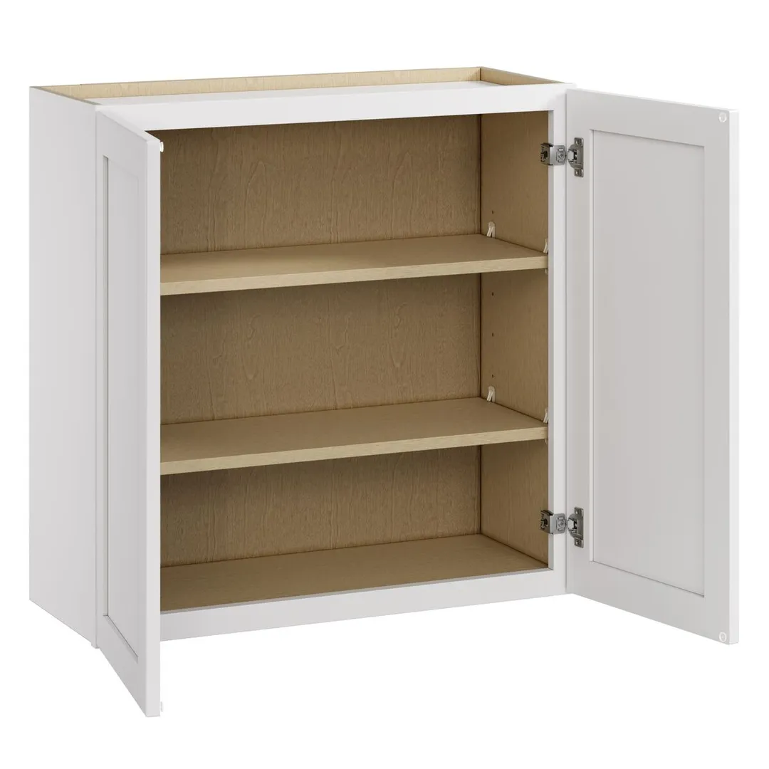 Whalen CLICK-IT Enfield 30-in W x 30-in H x 12-in D Classic White Birch Wall Ready To Assemble Plywood Cabinet (Raised Panel Shaker Door Style), photo 4 of 14