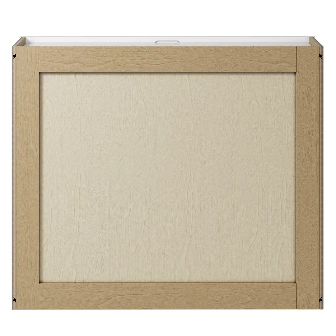 Whalen CLICK-IT Enfield 36-in W x 30-in H x 12-in D Classic White Birch Wall Ready To Assemble Plywood Cabinet (Raised Panel Shaker Door Style), photo 12 of 13