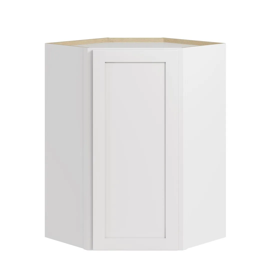 Whalen CLICK-IT Enfield 24-in W x 36-in H x 24-in D Classic White Birch Diagonal Corner Wall Ready To Assemble Plywood Cabinet (Raised Panel Shaker Style), photo 8 of 10