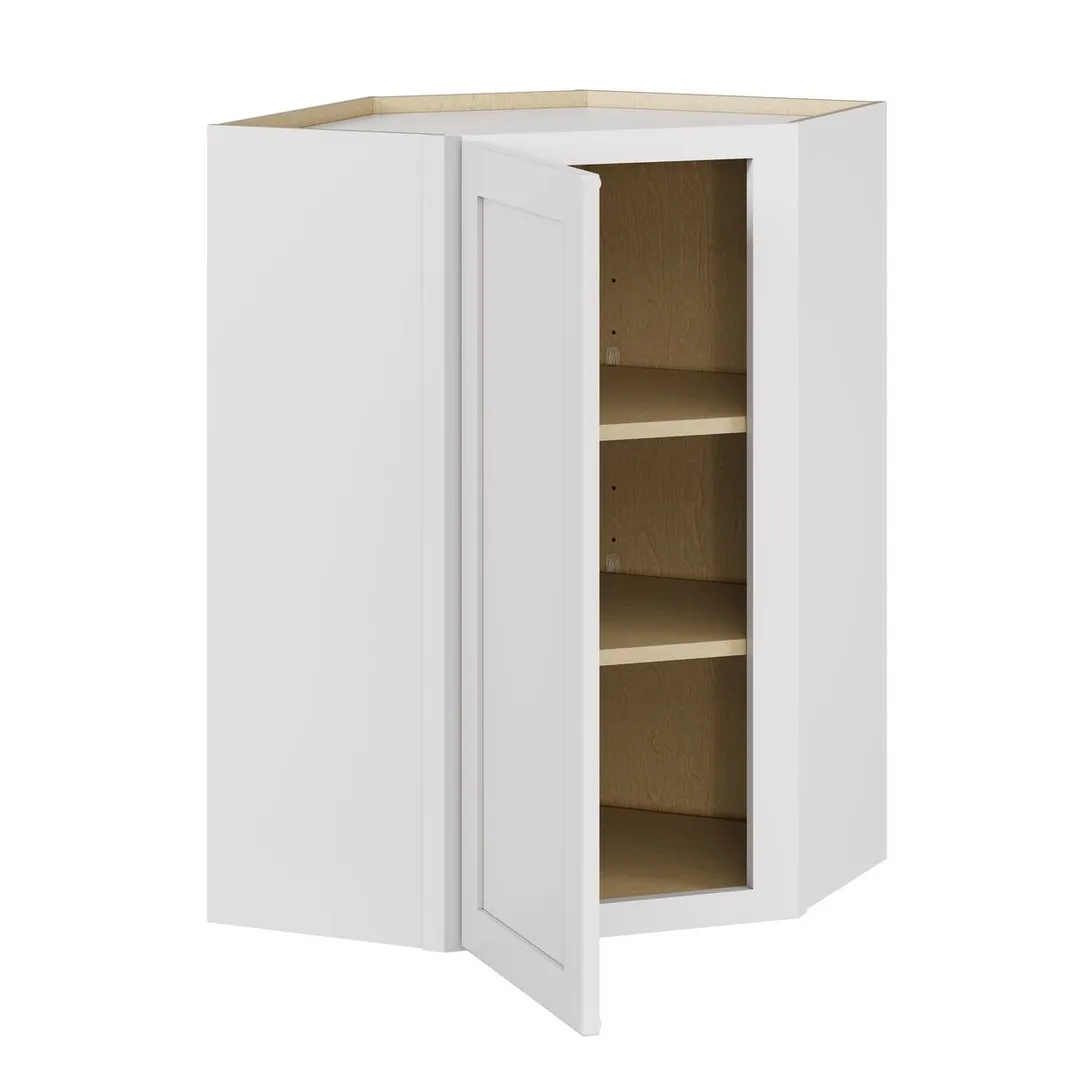 Whalen CLICK-IT Enfield 24-in W x 36-in H x 24-in D Classic White Birch Diagonal Corner Wall Ready To Assemble Plywood Cabinet (Raised Panel Shaker Style), photo 4 of 10