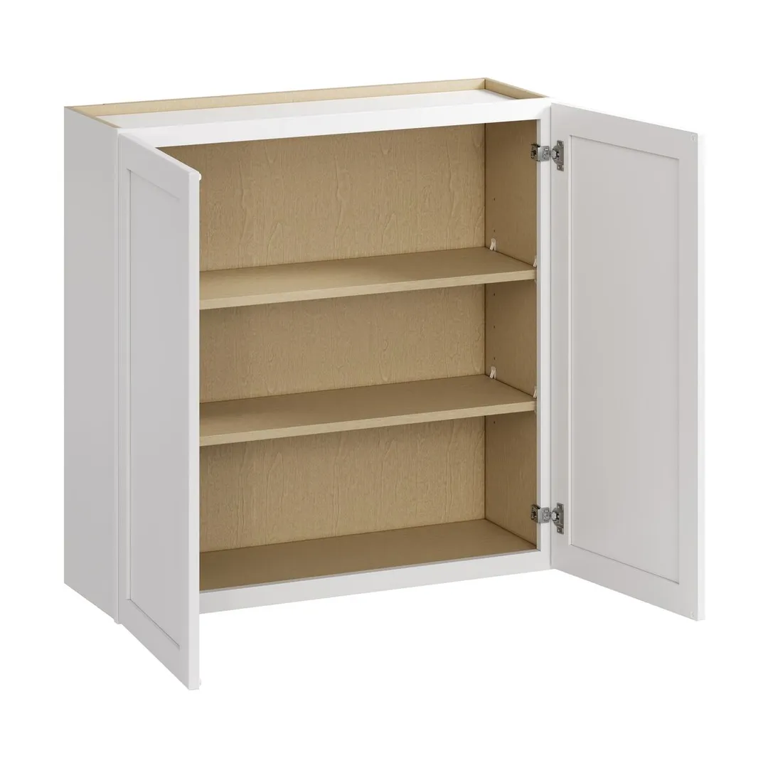 Whalen CLICK-IT Enfield 36-in W x 36-in H x 12-in D Classic White Birch Wall Ready To Assemble Plywood Cabinet (Raised Panel Shaker Door Style), photo 4 of 10