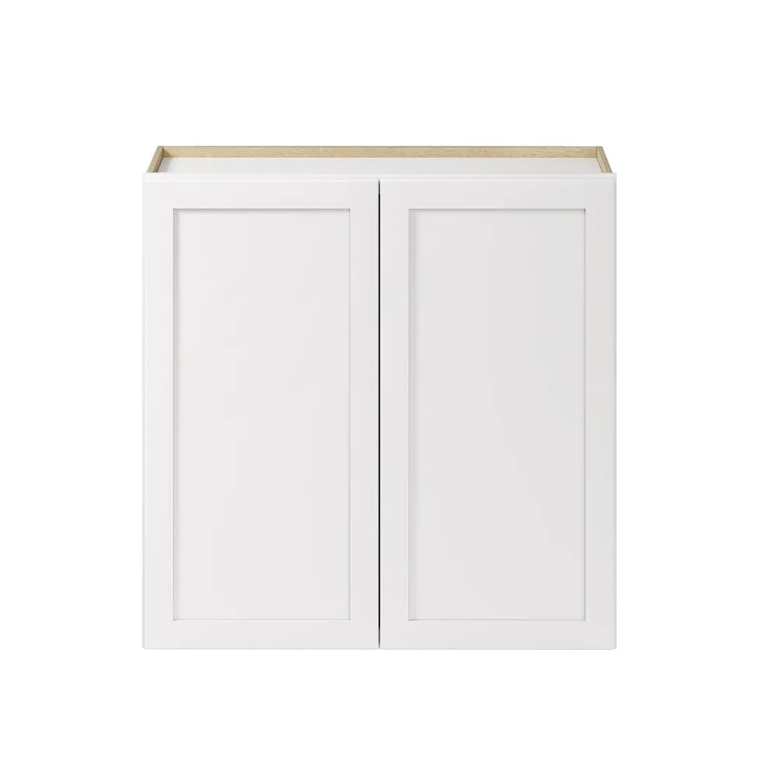Whalen CLICK-IT Enfield 36-in W x 36-in H x 12-in D Classic White Birch Wall Ready To Assemble Plywood Cabinet (Raised Panel Shaker Door Style), photo 8 of 10