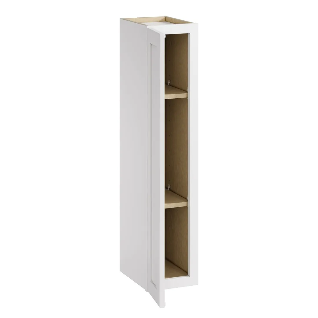 Whalen CLICK-IT Enfield 9-in W x 42-in H x 12-in D Classic White Birch Wall Ready To Assemble Plywood Cabinet (Raised Panel Shaker Door Style), photo 4 of 10
