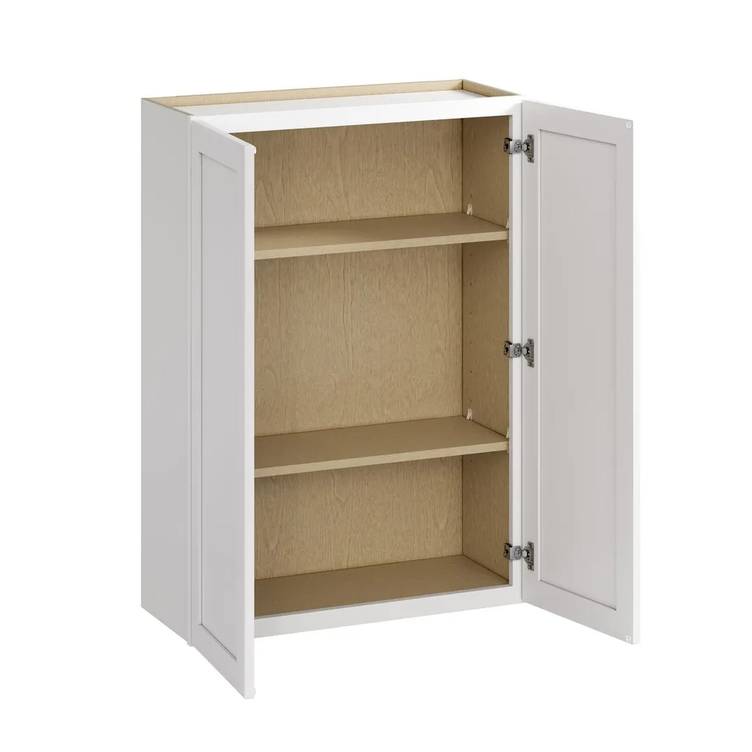 Whalen CLICK-IT Enfield 30-in W x 42-in H x 12-in D Classic White Birch Wall Ready To Assemble Plywood Cabinet (Raised Panel Shaker Door Style), photo 4 of 10