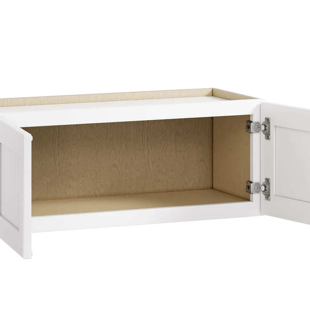 Whalen CLICK-IT Enfield 30-in W x 12-in H x 12-in D Classic White Birch Wall Ready To Assemble Plywood Cabinet (Raised Panel Shaker Door Style), photo 4 of 16