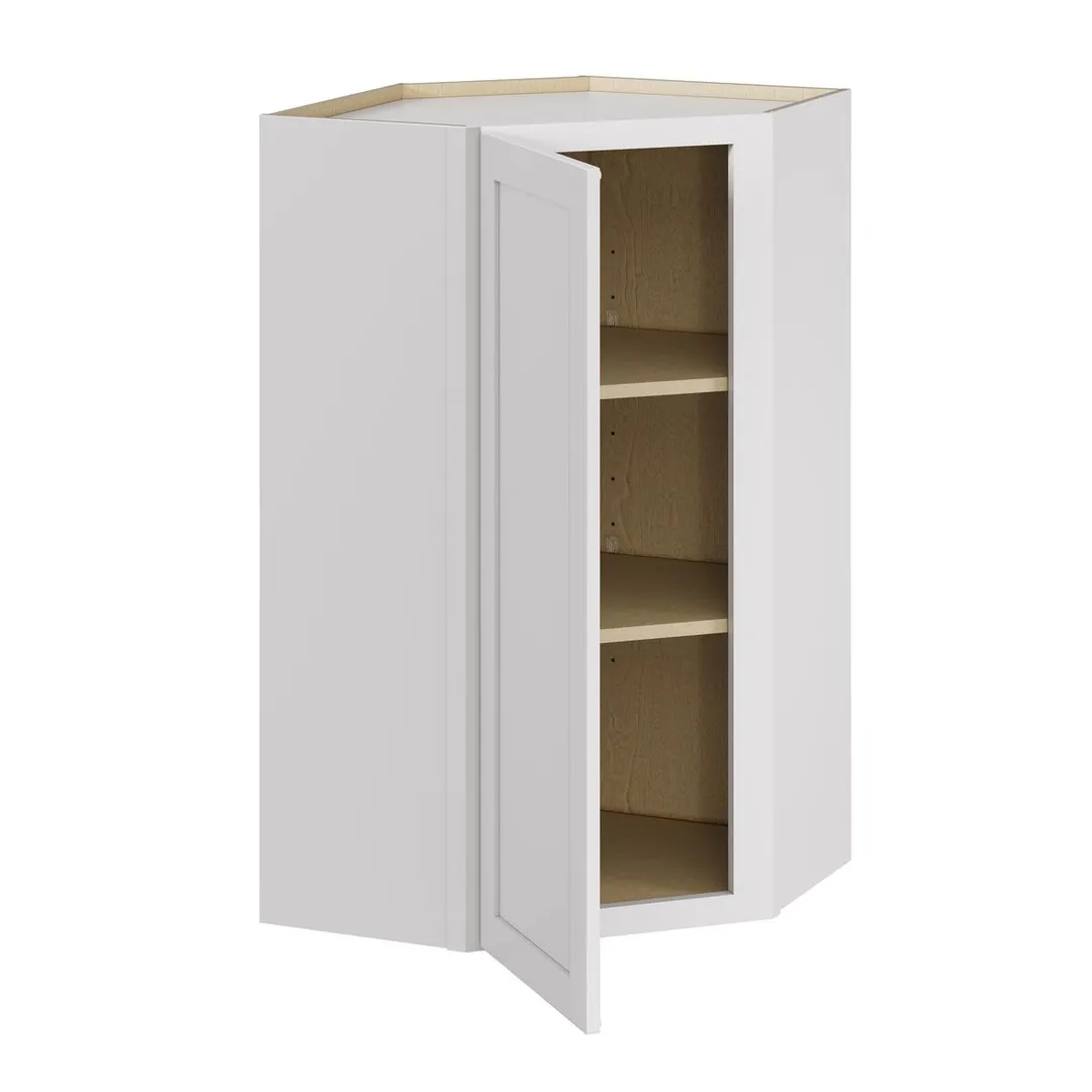 Whalen CLICK-IT Enfield 24-in W x 42-in H x 24-in D Classic White Birch Diagonal Corner Wall Ready To Assemble Plywood Cabinet (Raised Panel Shaker Style), photo 4 of 11
