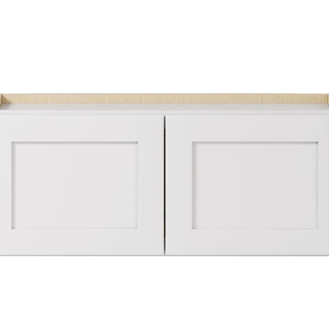 Whalen CLICK-IT Enfield 30-in W x 12-in H x 12-in D Classic White Birch Wall Ready To Assemble Plywood Cabinet (Raised Panel Shaker Door Style), photo 9 of 16