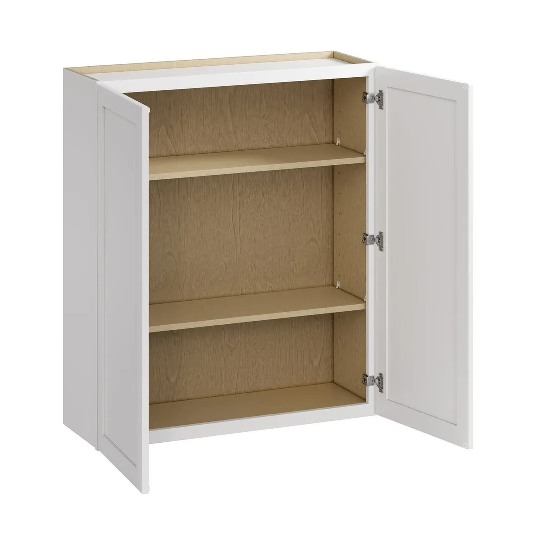 Whalen CLICK-IT Enfield 36-in W x 42-in H x 12-in D Classic White Birch Wall Ready To Assemble Plywood Cabinet (Raised Panel Shaker Door Style), photo 4 of 10