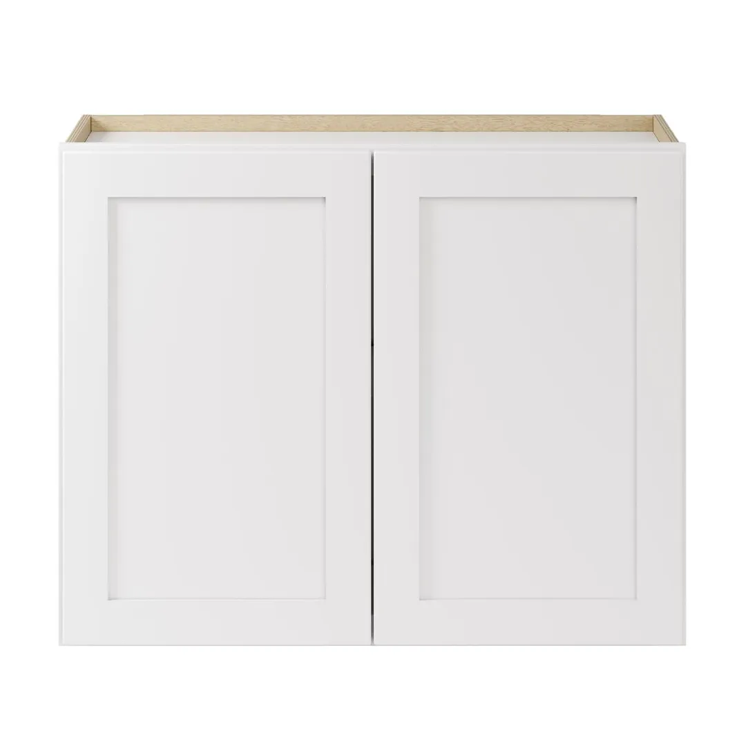 Whalen CLICK-IT Enfield 30-in W x 24-in H x 12-in D Classic White Birch Wall Ready To Assemble Plywood Cabinet (Raised Panel Shaker Door Style), photo 8 of 12