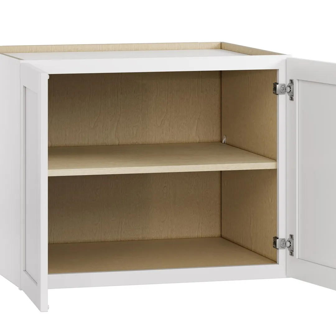 Whalen CLICK-IT Enfield 30-in W x 24-in H x 24-in D Classic White Birch Wall Ready To Assemble Plywood Cabinet (Raised Panel Shaker Door Style), photo 4 of 10