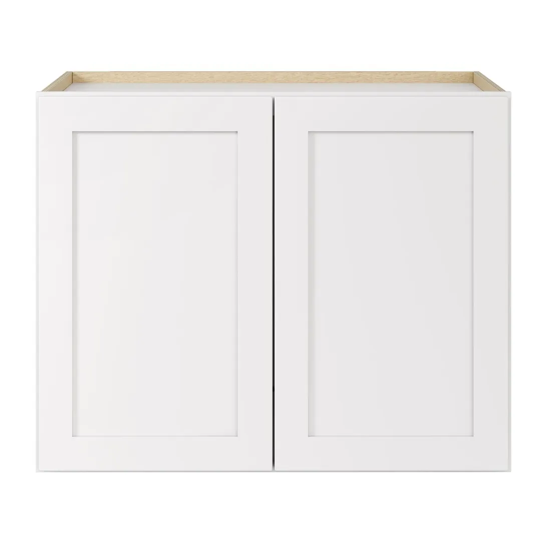 Whalen CLICK-IT Enfield 30-in W x 24-in H x 24-in D Classic White Birch Wall Ready To Assemble Plywood Cabinet (Raised Panel Shaker Door Style), photo 8 of 10