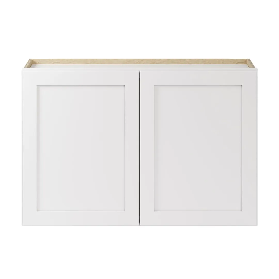 Whalen CLICK-IT Enfield 36-in W x 24-in H x 12-in D Classic White Birch Wall Ready To Assemble Plywood Cabinet (Raised Panel Shaker Door Style), photo 8 of 10