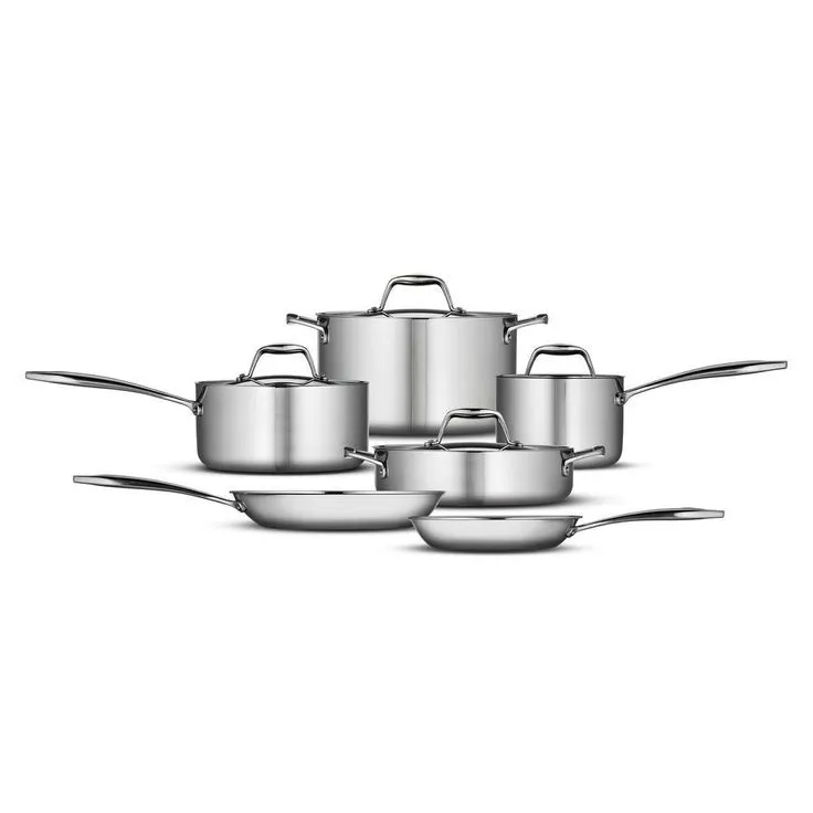 Gourmet Tri-Ply Clad 10-Piece Stainless Steel Cookware Set, photo 9 of 11