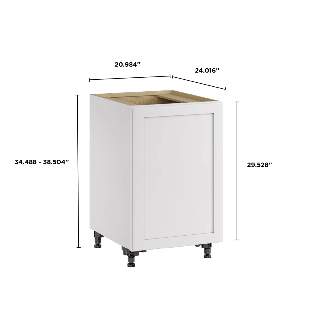 Whalen CLICK-IT Enfield 21-in W x 34.5-in H x 24-in D Classic White Birch Base Ready To Assemble Plywood Cabinet (Raised Panel Shaker Door Style), photo 11 of 13