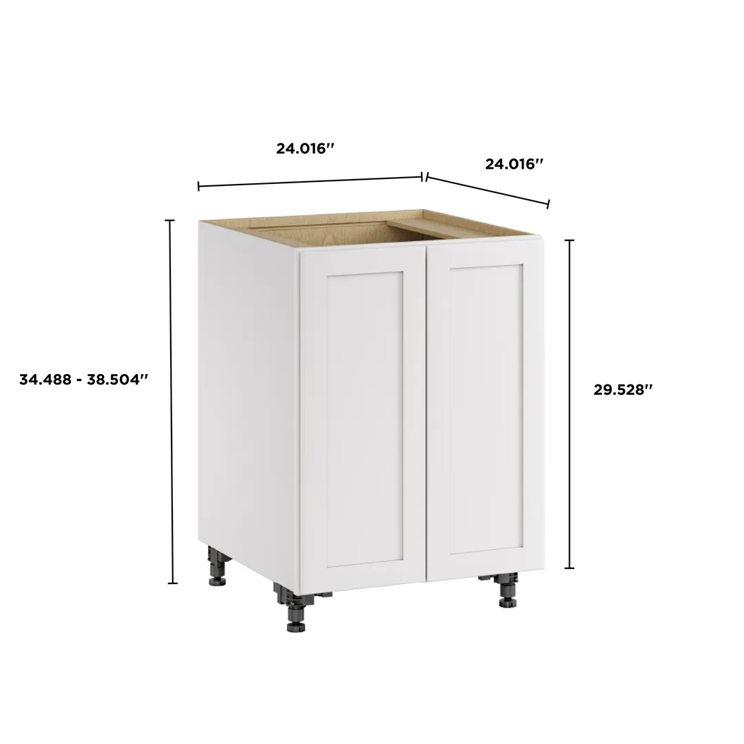 Whalen CLICK-IT Enfield 24-in W x 34.5-in H x 24-in D Classic White Birch Base Ready To Assemble Plywood Cabinet (Raised Panel Shaker Door Style), photo 14 of 16
