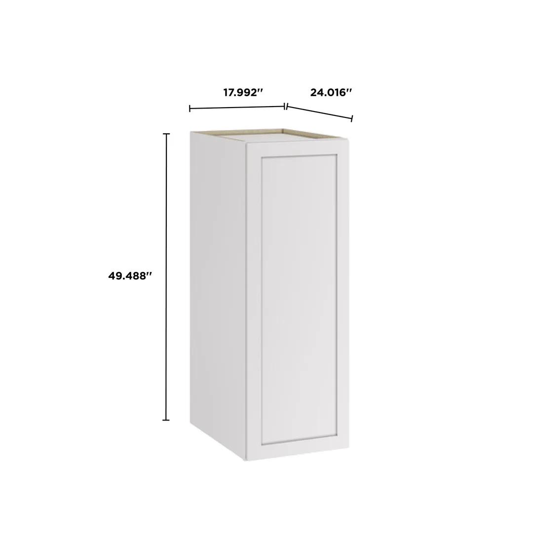 Whalen CLICK-IT Enfield 18-in W x 49.5-in H x 24-in D Classic White Birch Pantry Ready To Assemble Plywood Cabinet (Raised Panel Shaker Door Style), photo 9 of 10