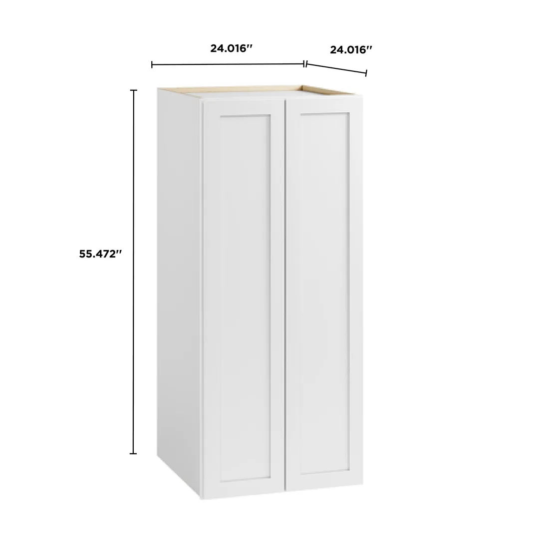 Whalen CLICK-IT Enfield 24-in W x 55.5-in H x 24-in D Classic White Birch Pantry Ready To Assemble Plywood Cabinet (Raised Panel Shaker Door Style), photo 10 of 12