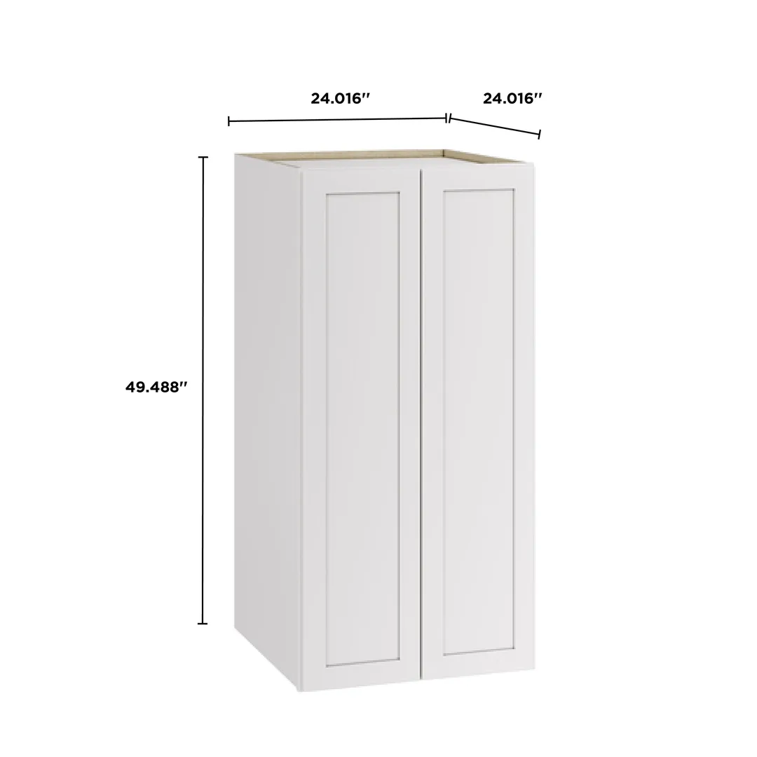 Whalen CLICK-IT Enfield 24-in W x 49.5-in H x 24-in D Classic White Birch Pantry Ready To Assemble Plywood Cabinet (Raised Panel Shaker Door Style), photo 14 of 16