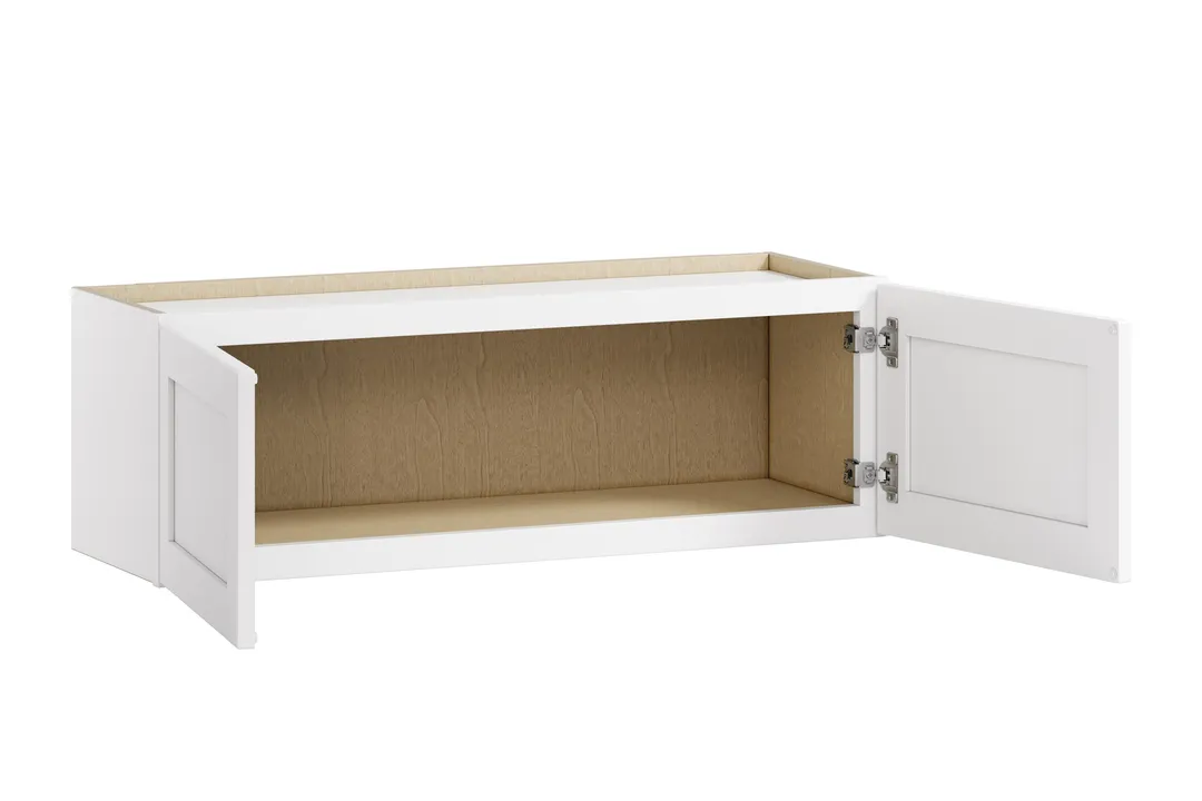 Whalen CLICK-IT Enfield 36-in W x 12-in H x 12-in D Classic White Birch Wall Ready To Assemble Plywood Cabinet (Raised Panel Shaker Door Style), photo 4 of 13