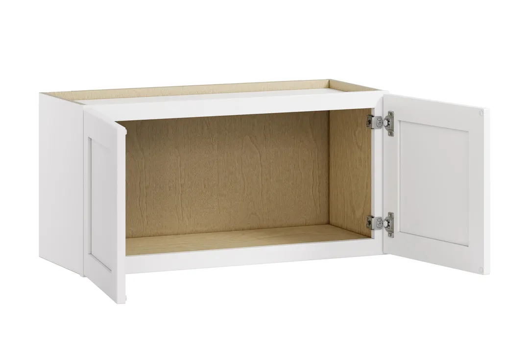 Whalen CLICK-IT Enfield 30-in W x 15-in H x 12-in D Classic White Birch Wall Ready To Assemble Plywood Cabinet (Raised Panel Shaker Door Style), photo 4 of 10