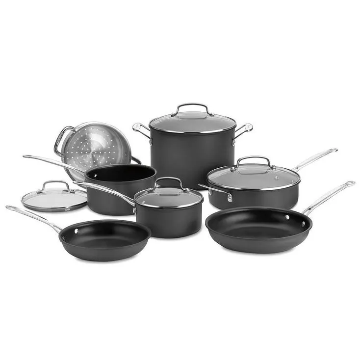 Chef's Classic 17-Piece Hard-Anodized Aluminum Nonstick Cookware Set in Black, photo 5 of 5