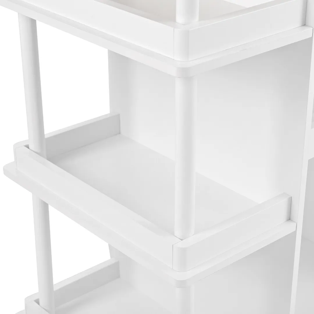 CESICIA White Wood Base with Wood Top Rolling Kitchen Island (17.5-in x 40-in x 33.7-in), photo 17 of 20