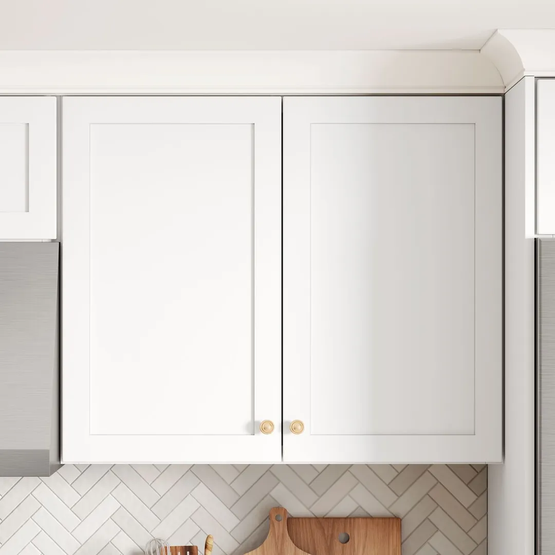 Whalen CLICK-IT Enfield 36-in W x 30-in H x 12-in D Classic White Birch Wall Ready To Assemble Plywood Cabinet (Raised Panel Shaker Door Style), photo 5 of 13