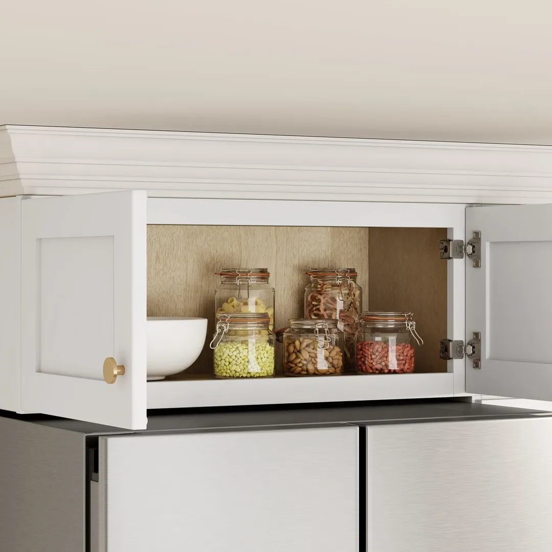 Whalen CLICK-IT Enfield 30-in W x 12-in H x 12-in D Classic White Birch Wall Ready To Assemble Plywood Cabinet (Raised Panel Shaker Door Style), photo 7 of 16