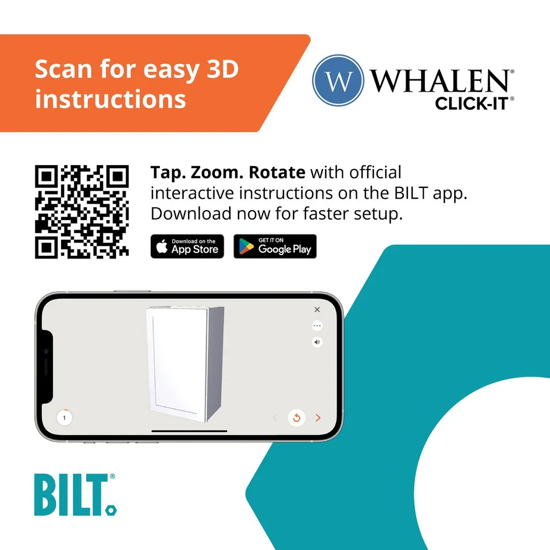 Whalen CLICK-IT Enfield 12-in W x 30-in H x 12-in D Classic White Birch Wall Ready To Assemble Plywood Cabinet (Raised Panel Shaker Door Style), photo 10 of 10