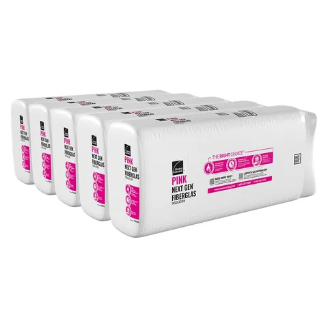 R-20 Unfaced Fiberglass Insulation Batts, 5.5 × 15 × 93 in