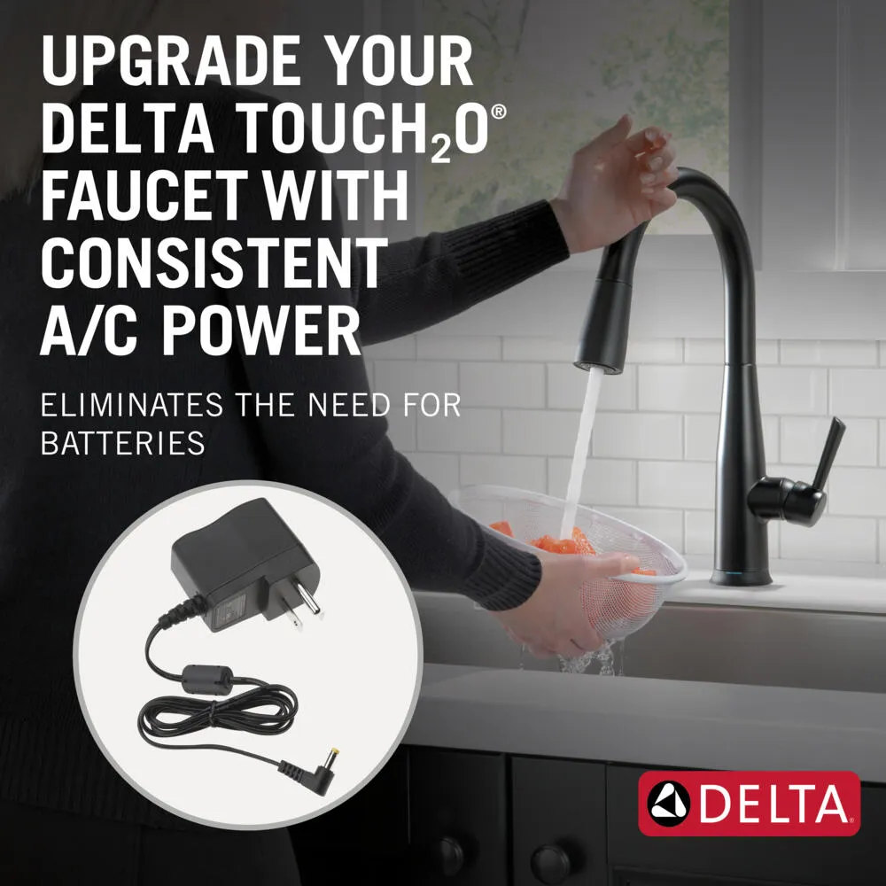 Delta Ashton Touch2O Stainless 1-Handle Deck-Mount Pull-Down Touch Kitchen Faucet with Deck Plate, photo 8 of 8