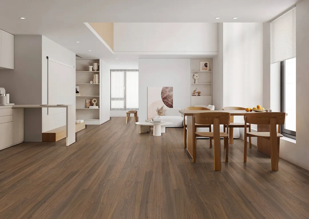 allen + roth Muenchen Walnut 1/2-in T x 5-in W Wirebrushed Engineered Hardwood Flooring ( 26.25-sq ft / Carton ), photo 2 of 8