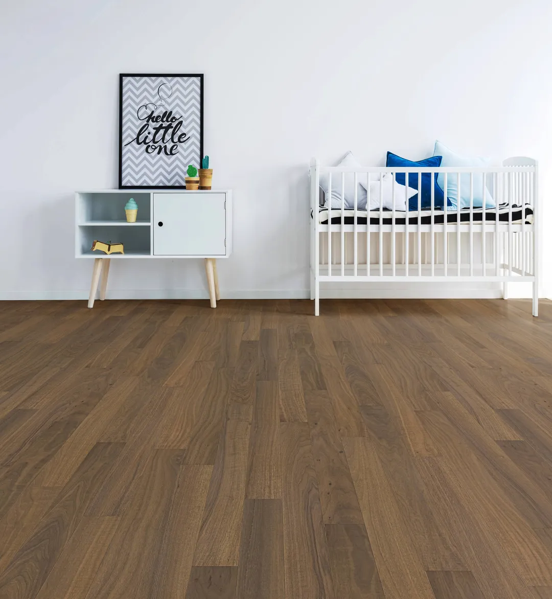 allen + roth Marseilla Walnut 1/2-in T x 5-in W Wirebrushed Engineered Hardwood Flooring ( 26.25-sq ft / Carton ), photo 2 of 8