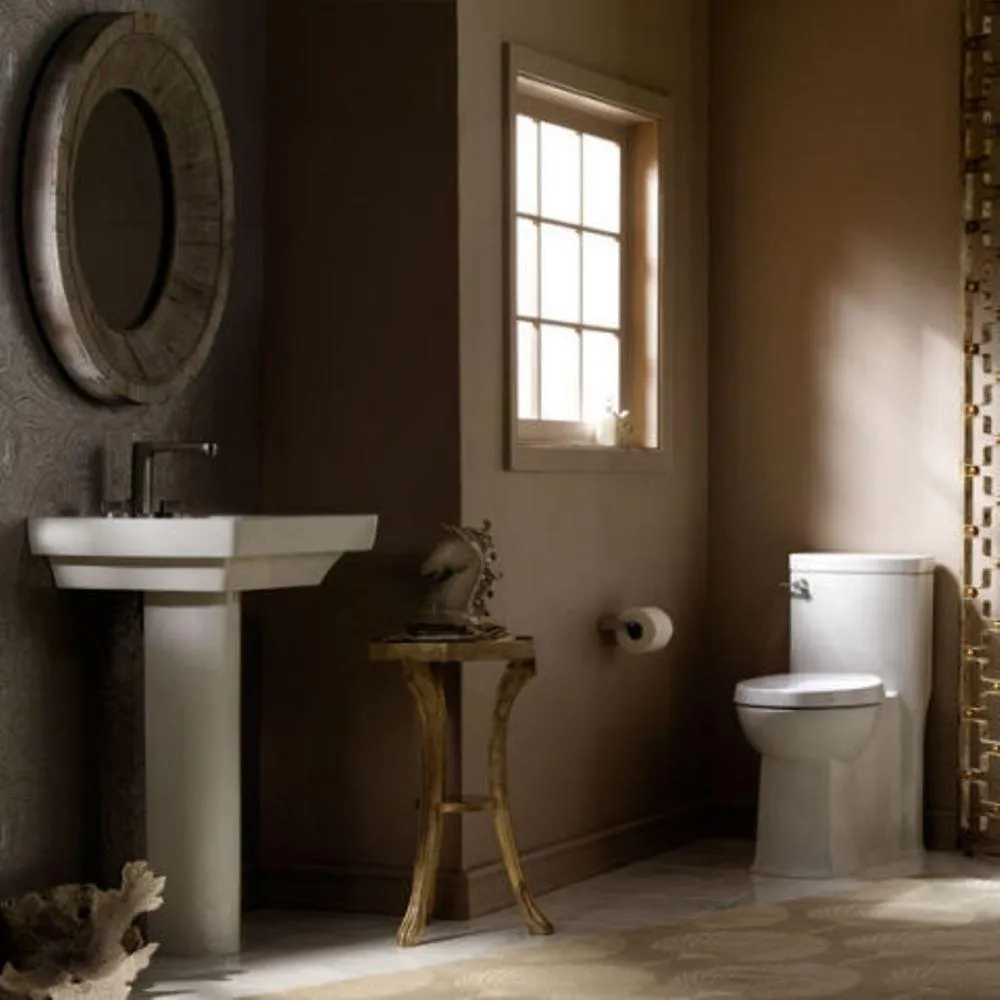 Boulevard Tall Height 1-Piece 1.28 GPF Single Flush Elongated Toilet in Linen, Seat Included, photo 6 of 8