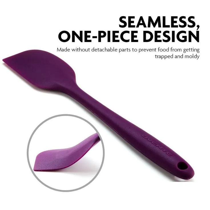 Premium Silicone BPA-Free, Spatula with Stainless Steel Core 500F Heat-Resistant, Non-Stick, Dishwasher Safe, Purple, photo 6 of 7