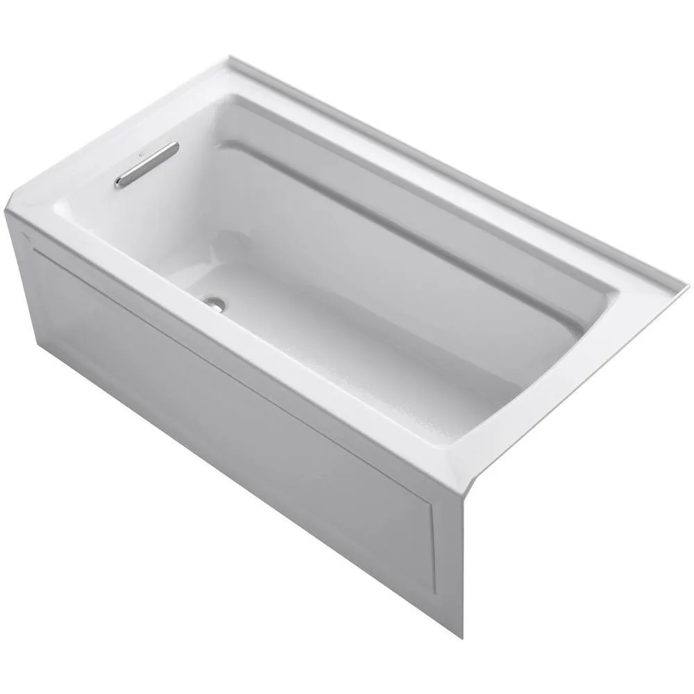 Archer 60 in. Right-Hand Drain Rectangular Alcove Bathtub in White, photo 16 of 18