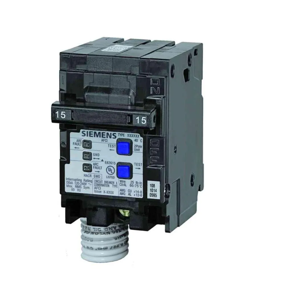 Siemens Type QAF 20 Amp Double-Pole Combination AFCI Circuit Breaker, photo 4 of 4