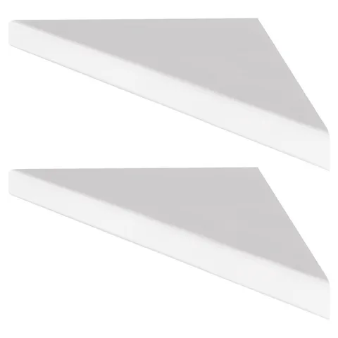 Corner Shelf in Dove White (2-Pack)
