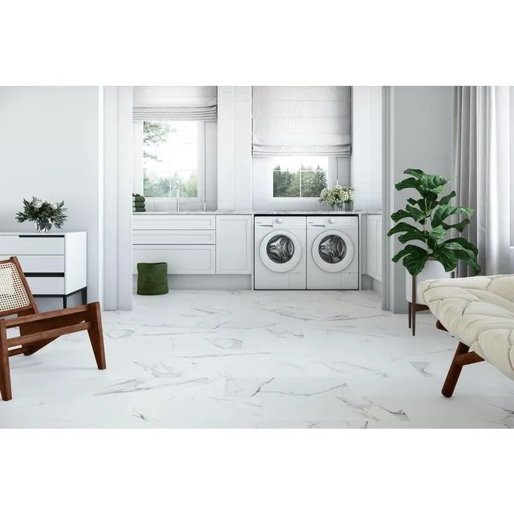 ELIANE Belmar White 12 in. x 24 in. Porcelain Floor and Wall Tile (14  sq. ft. / case), photo 5 of 6