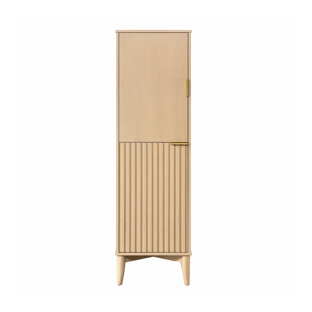 OVE Decors Gabi 17.99-in x 60-in x 15.98-in Rustic Ash Wood Freestanding Soft Close Linen Cabinet, photo 2 of 15